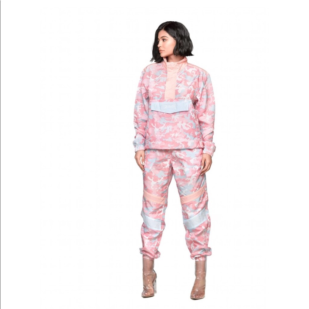 The Kylie Jenner Shop Camo Windbreaker Pants Candy